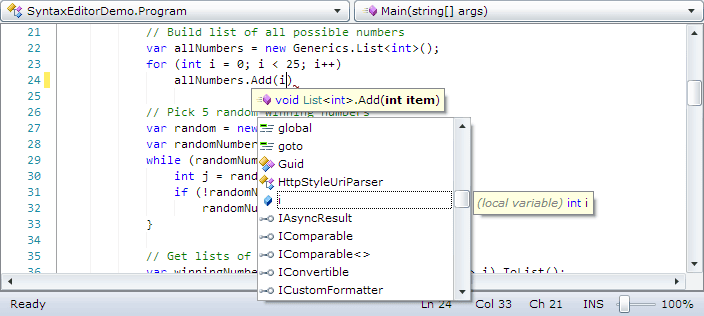 Actipro Software Silverlight Controls